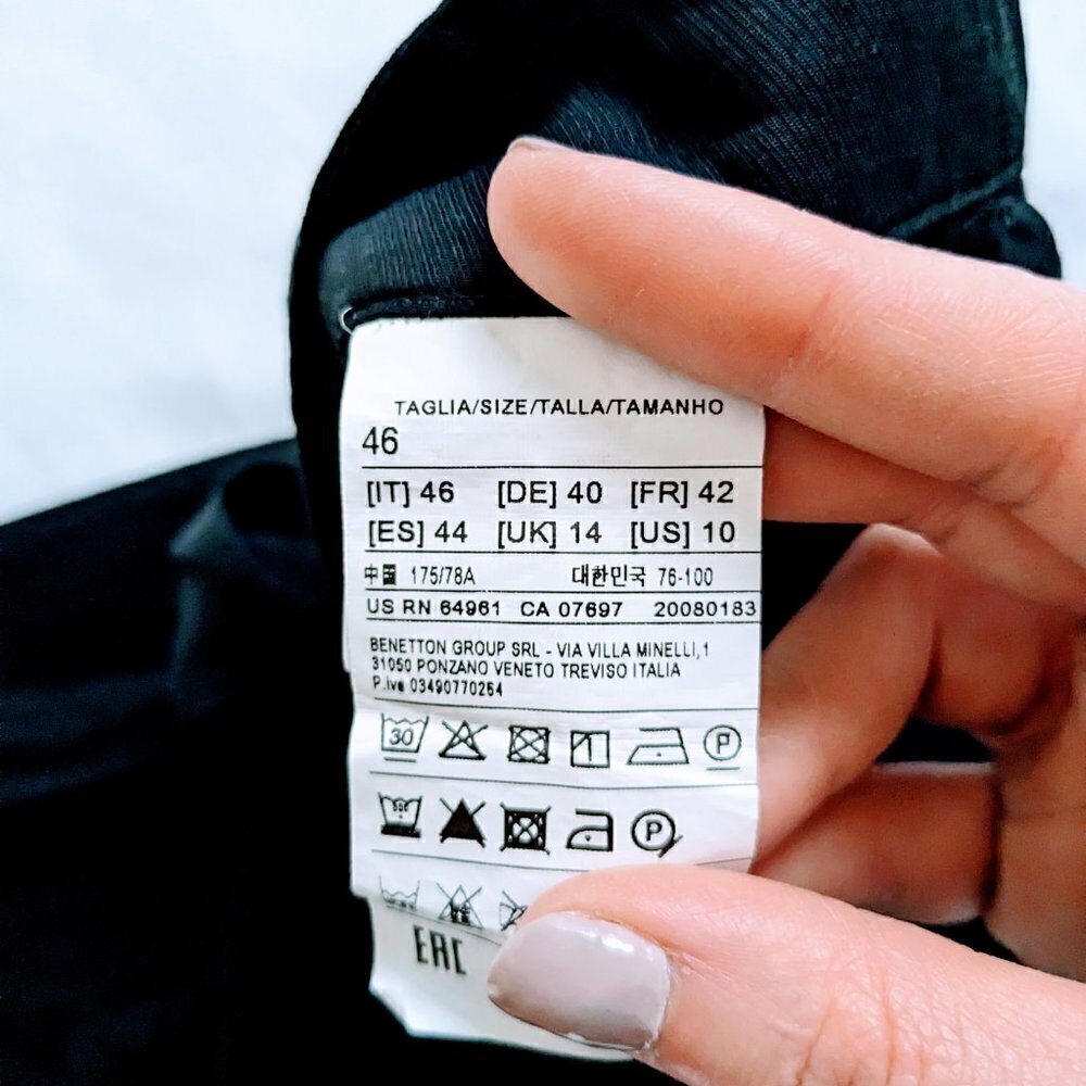 United Colors Of Benetton Black Shorts Size 10 — image 3 of 5